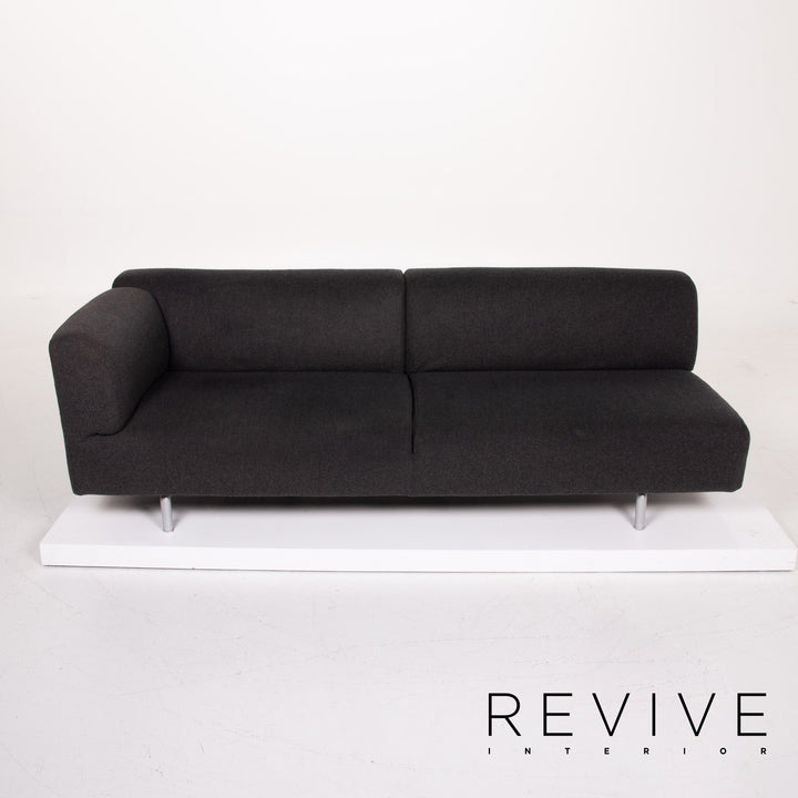 Cassina Met 250 Fabric Sofa Anthracite Three-seater Piero Lissoni Couch #14144