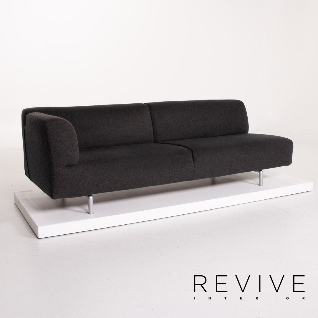 Cassina Met 250 Fabric Sofa Anthracite Three-seater Piero Lissoni Couch #14144