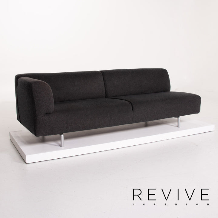Cassina Met 250 Fabric Sofa Anthracite Three-seater Piero Lissoni Couch #14144