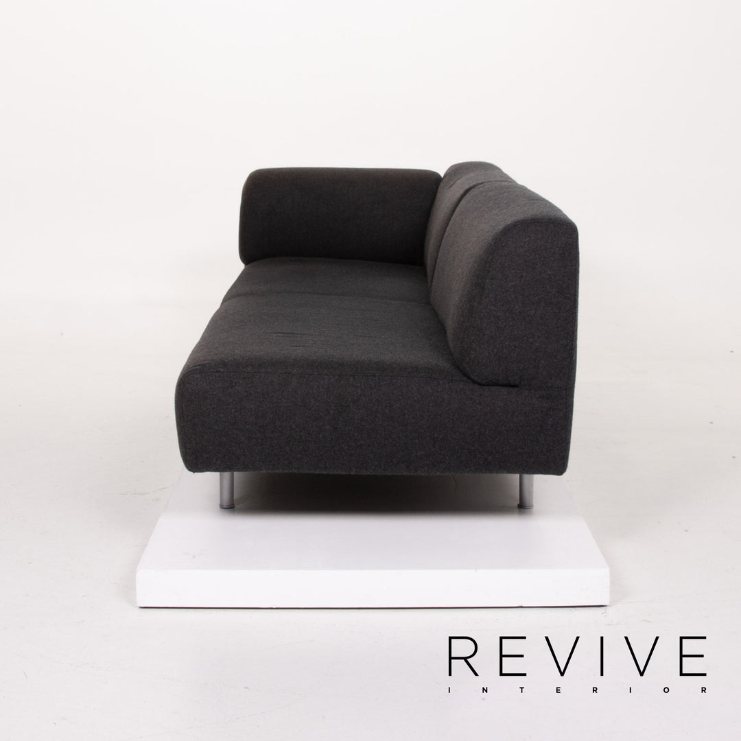 Cassina Met 250 Fabric Sofa Anthracite Three-seater Piero Lissoni Couch #14144