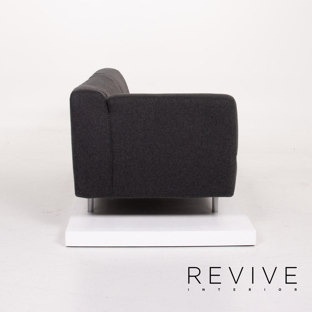 Cassina Met 250 Fabric Sofa Anthracite Three-seater Piero Lissoni Couch #14144