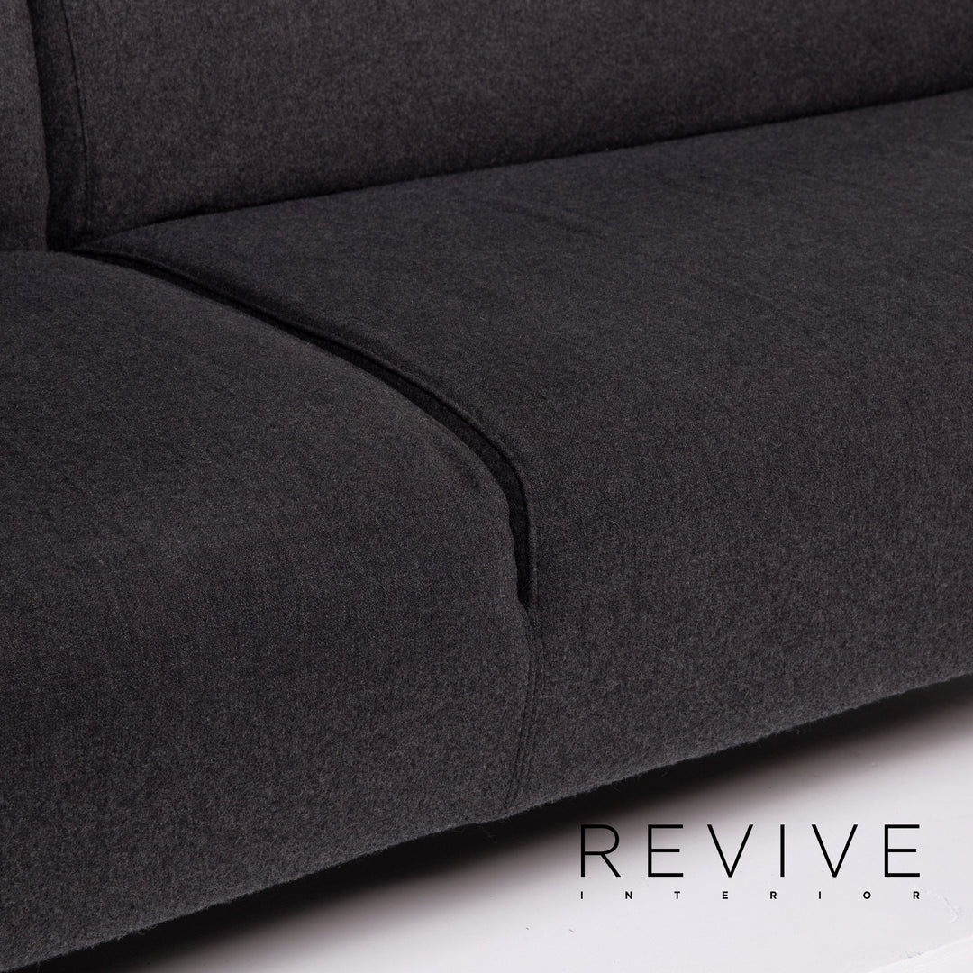 Cassina Met 250 Fabric Sofa Anthracite Three-seater Piero Lissoni Couch #14144