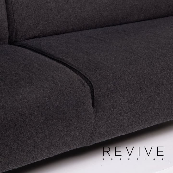 Cassina Met 250 Fabric Sofa Anthracite Three-seater Piero Lissoni Couch #14144