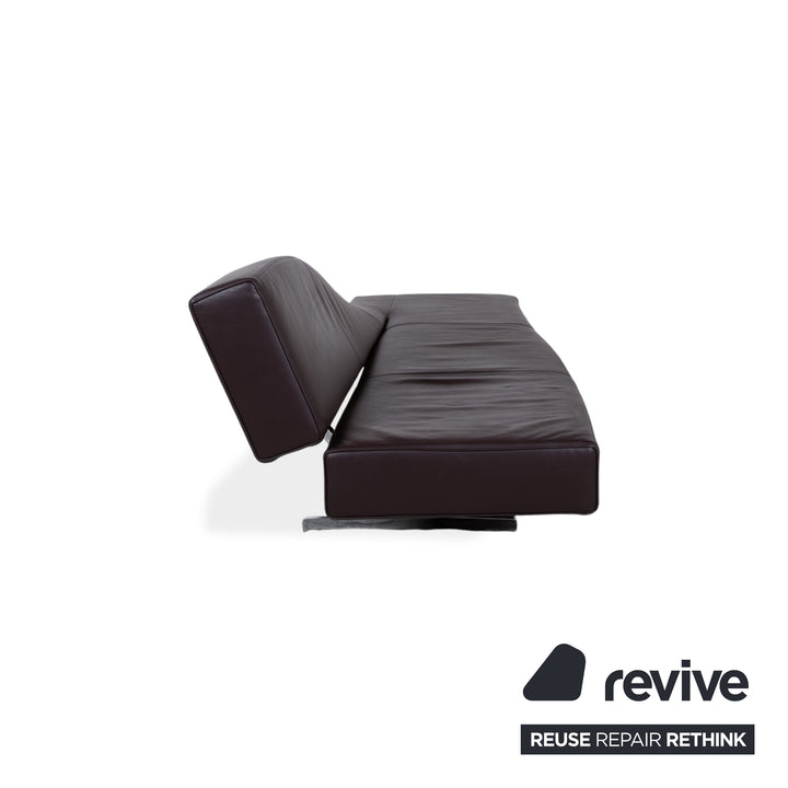 Cassina 276 Aspen Dreisitzer Leder Sofa Braun Couch by Jean Marie Massaud Rückenlehne Links