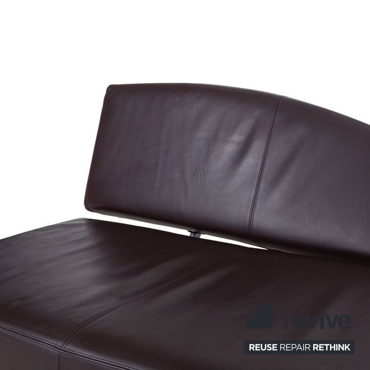 Cassina 276 Aspen Dreisitzer Leder Sofa Braun Couch by Jean Marie Massaud Rückenlehne Links