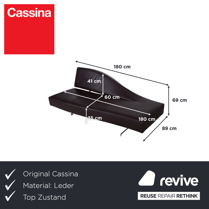 Cassina 276 Aspen Dreisitzer Leder Sofa Braun Couch by Jean Marie Massaud Rückenlehne Links