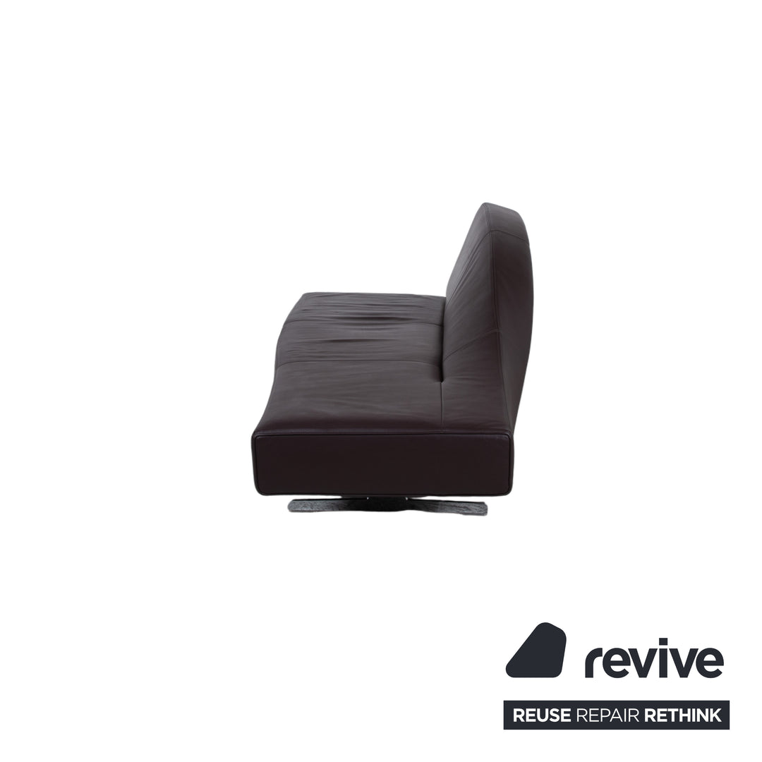 Cassina 276 Aspen Dreisitzer Leder Sofa Braun Couch by Jean Marie Massaud Rückenlehne Links