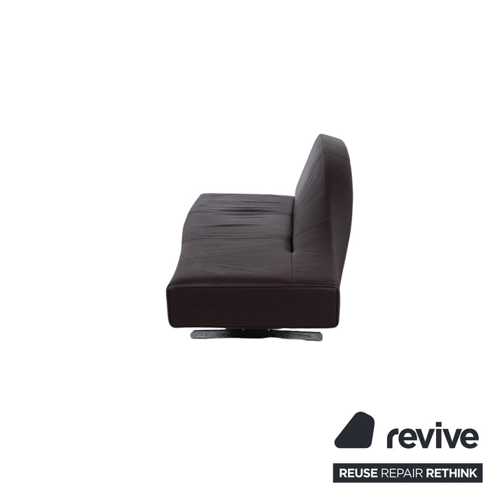 Cassina 276 Aspen Dreisitzer Leder Sofa Braun Couch by Jean Marie Massaud Rückenlehne Links
