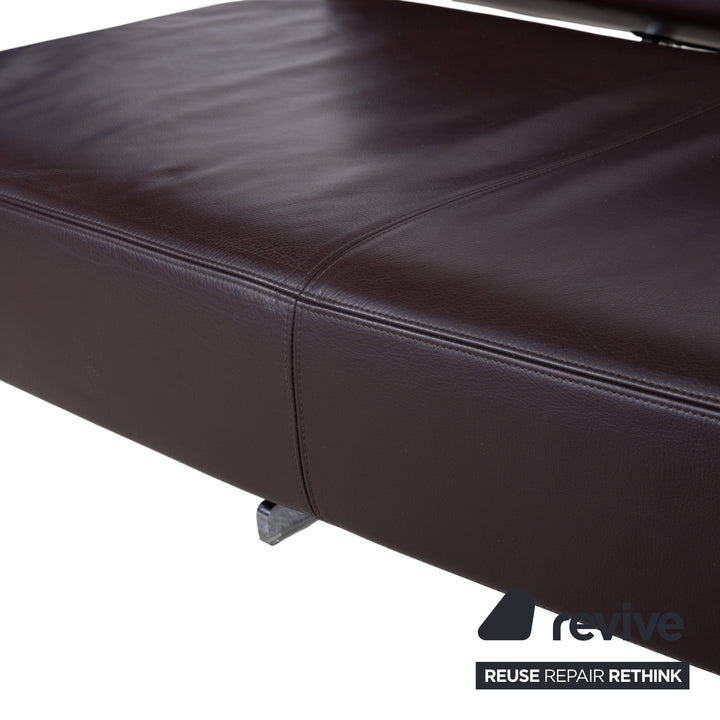 Cassina 276 Aspen Dreisitzer Leder Sofa Braun Couch by Jean Marie Massaud Rückenlehne Links