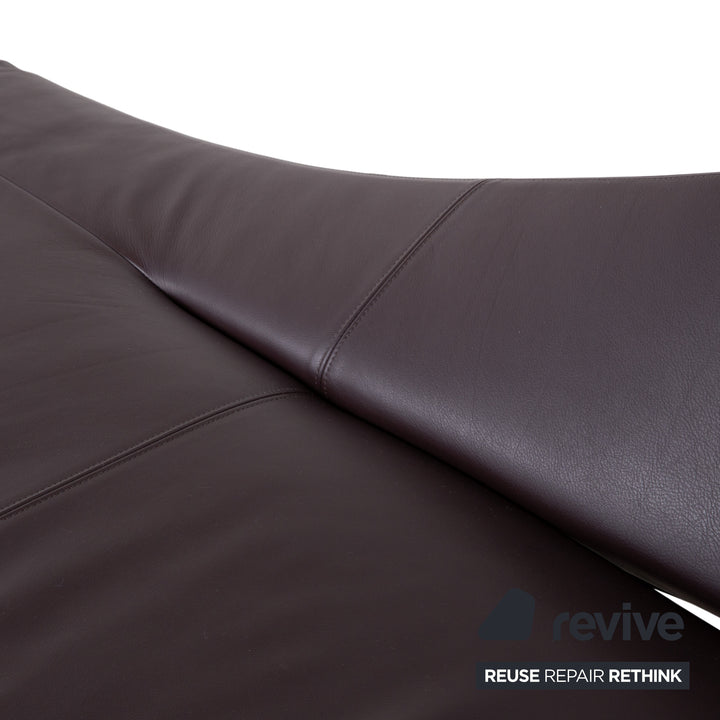 Cassina 276 Aspen Dreisitzer Leder Sofa Braun Couch by Jean Marie Massaud Rückenlehne Links