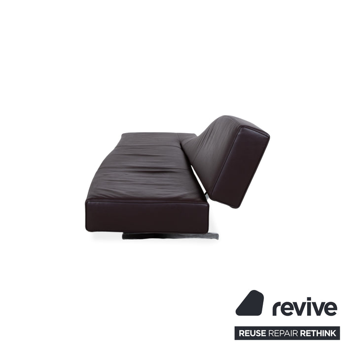 Cassina 276 Aspen Three-Seater Leather Sofa Brown Couch by Jean Marie Massaud Right Backrest