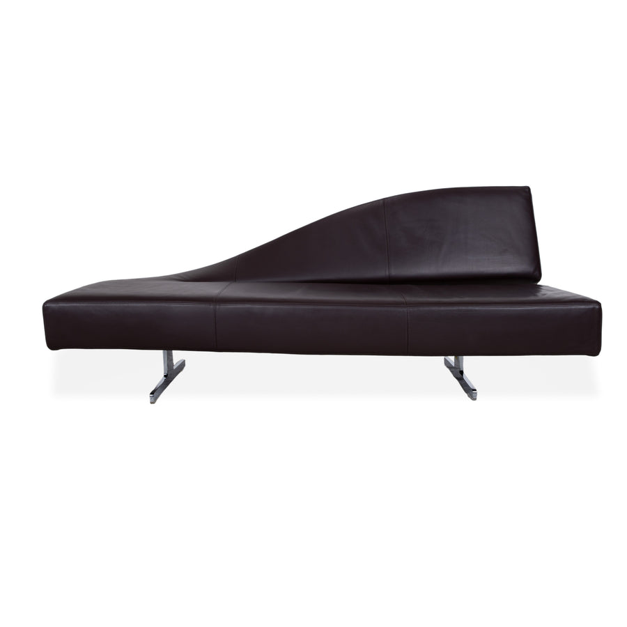 Cassina 276 Aspen Three-Seater Leather Sofa Brown Couch by Jean Marie Massaud Right Backrest