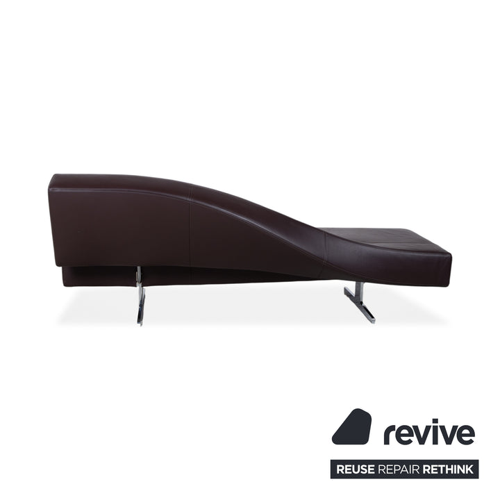 Cassina 276 Aspen Three-Seater Leather Sofa Brown Couch by Jean Marie Massaud Right Backrest