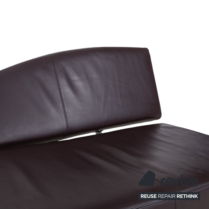 Cassina 276 Aspen Three-Seater Leather Sofa Brown Couch by Jean Marie Massaud Right Backrest