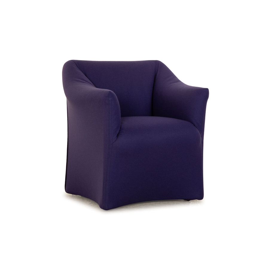 Cassina 684 Fabric Chair Blue Purple Mario Bellini