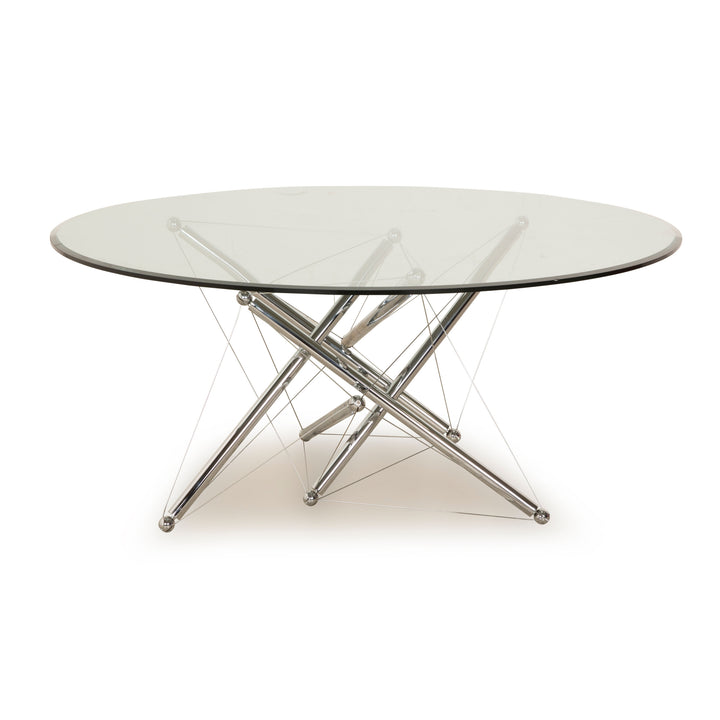 Table basse en verre Cassina 714 argent