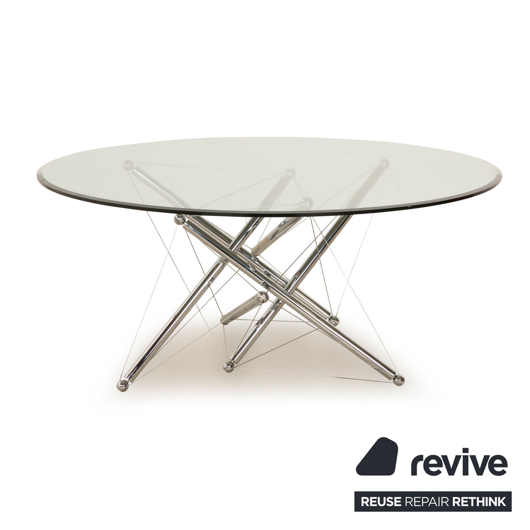 Table basse en verre Cassina 714 argent