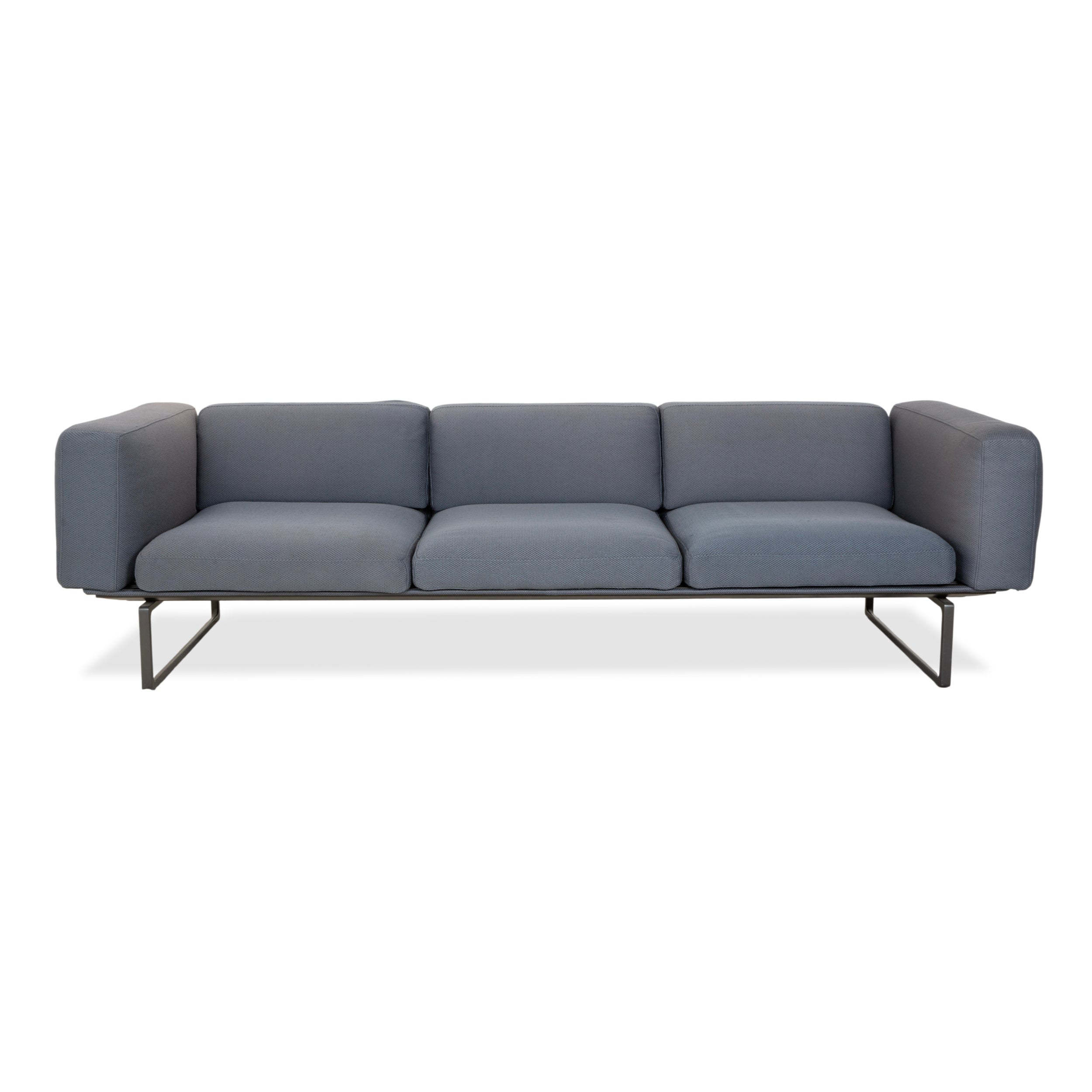 Cassina 8 Stoff Viersitzer Blau Grau Sofa Couch