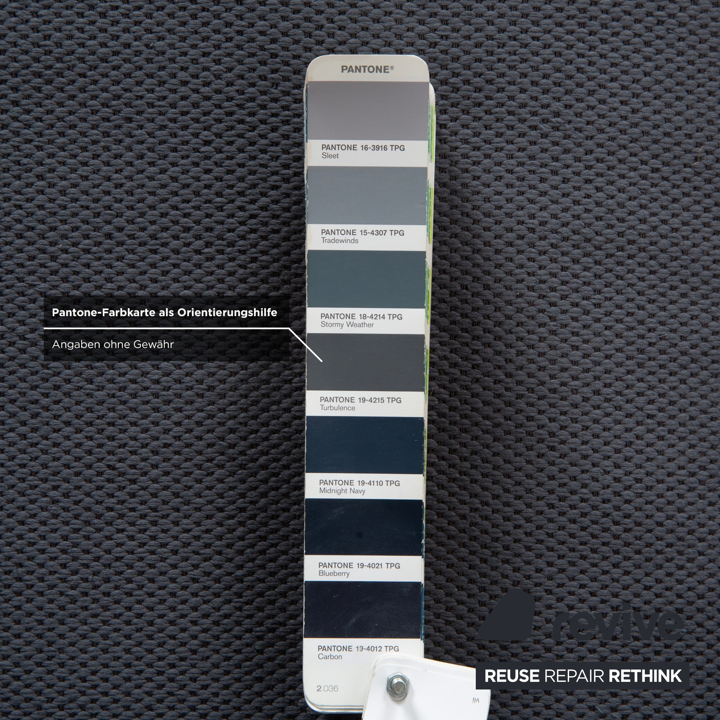 Cassina 8 Stoff Viersitzer Blau Grau Sofa Couch