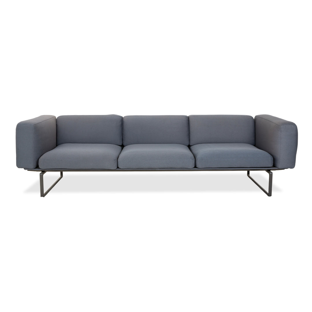 Cassina 8 Stoff Viersitzer Blau Grau Sofa Couch