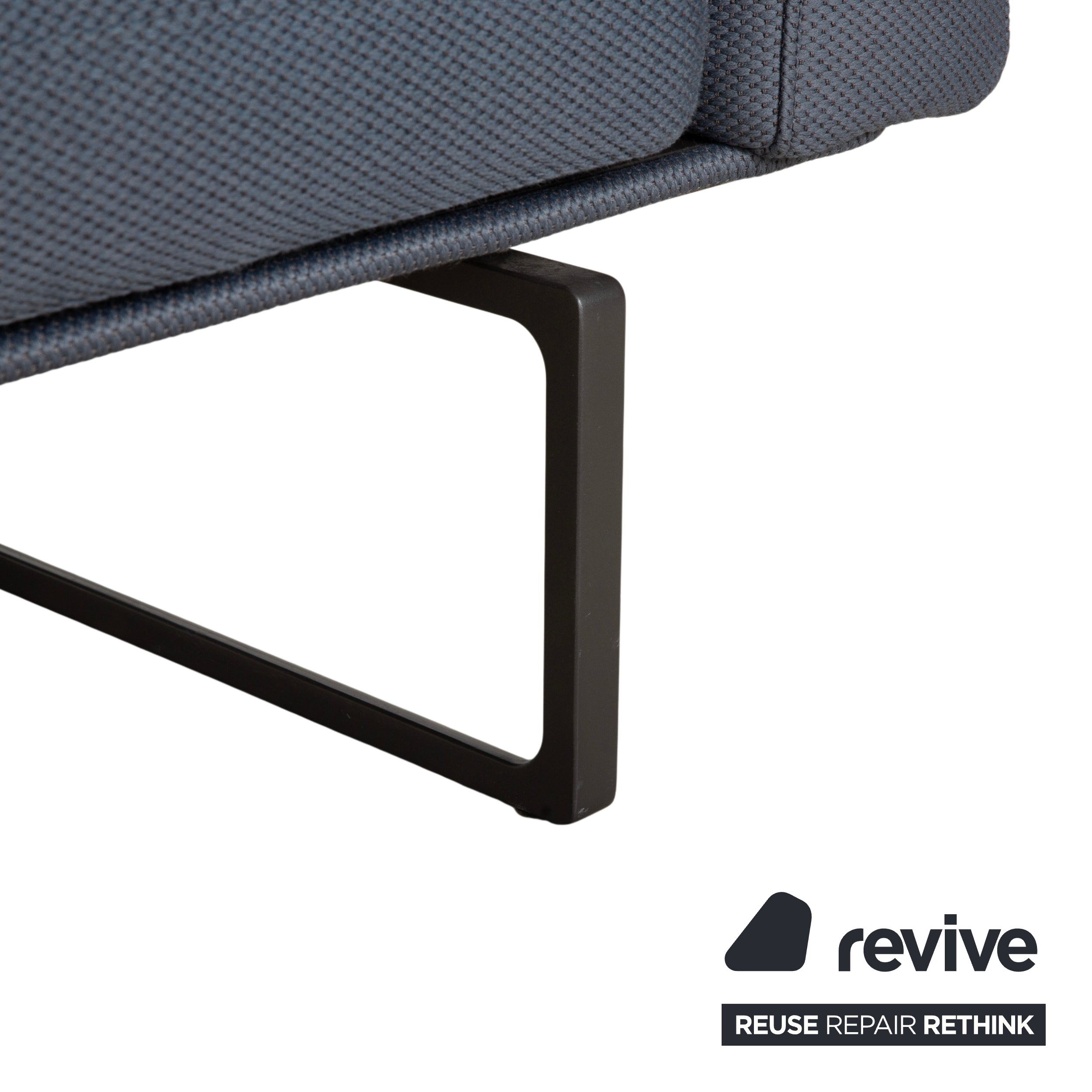 Cassina 8 Stoff Viersitzer Blau Grau Sofa Couch