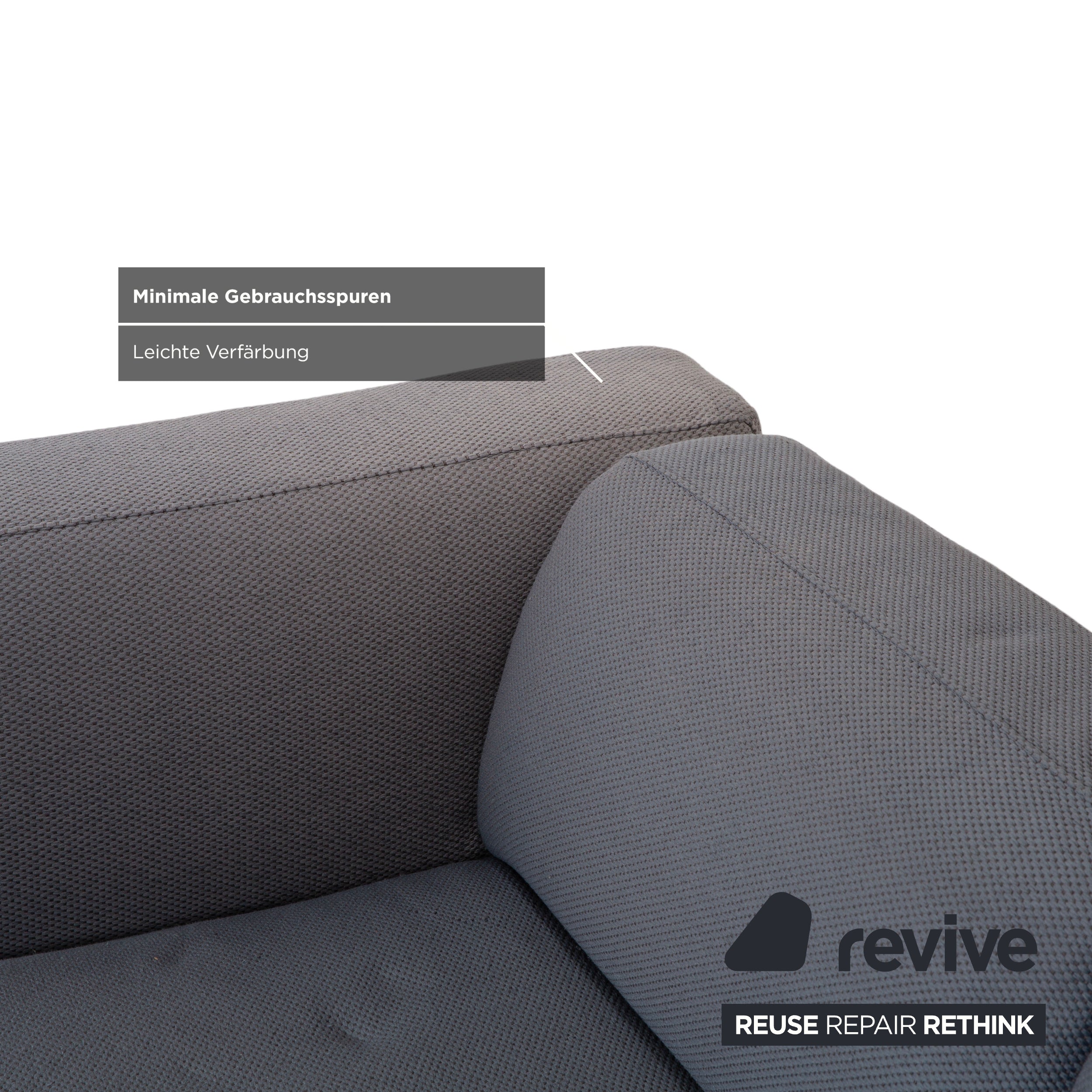 Cassina 8 Stoff Viersitzer Blau Grau Sofa Couch