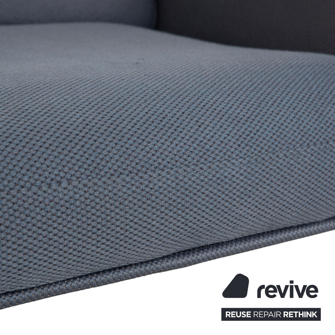 Canapé quatre places Cassina 8 en tissu bleu-gris
