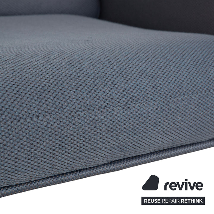 Canapé quatre places Cassina 8 en tissu bleu-gris