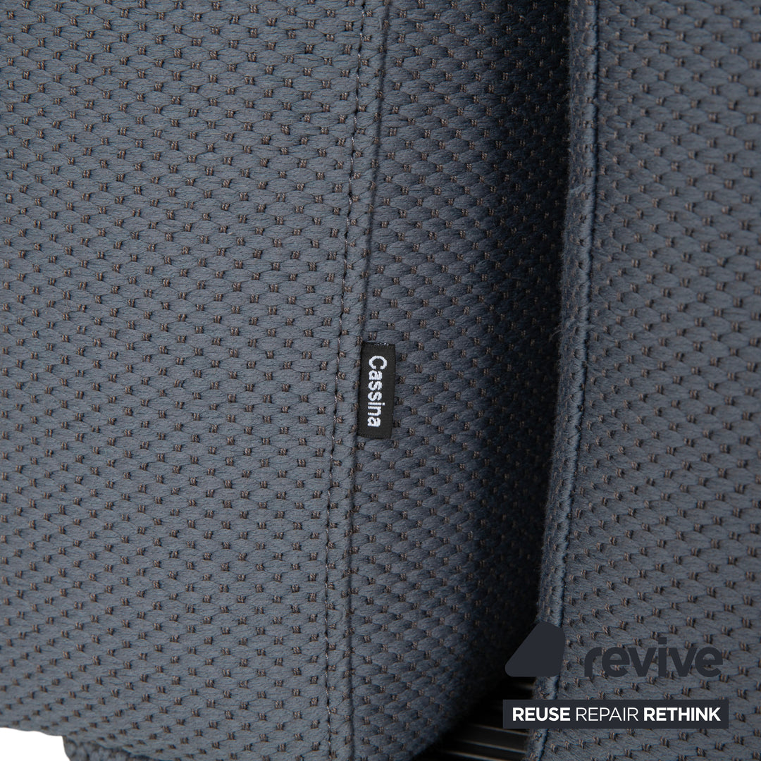 Cassina 8 Stoff Viersitzer Blau Grau Sofa Couch