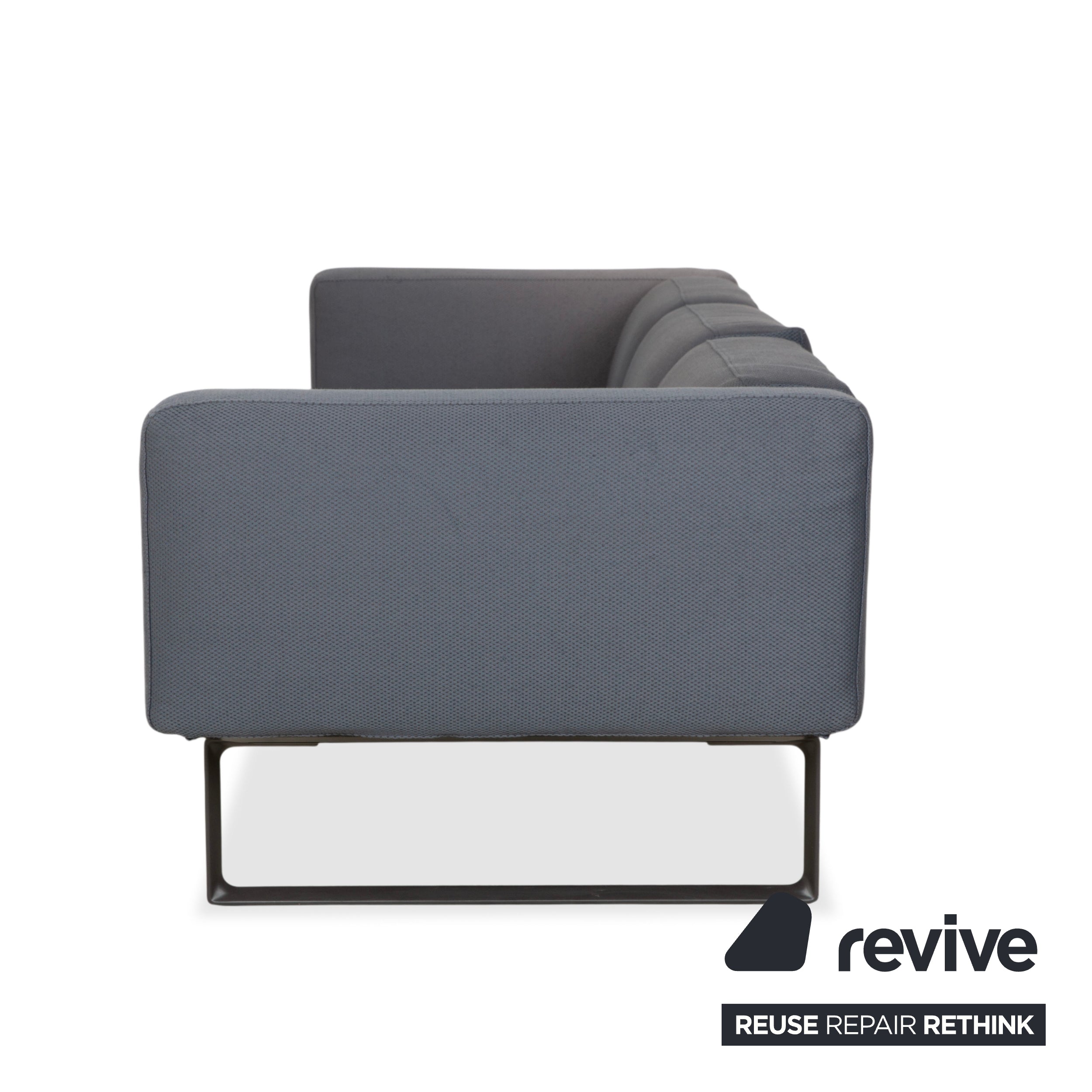 Cassina 8 Stoff Viersitzer Blau Grau Sofa Couch