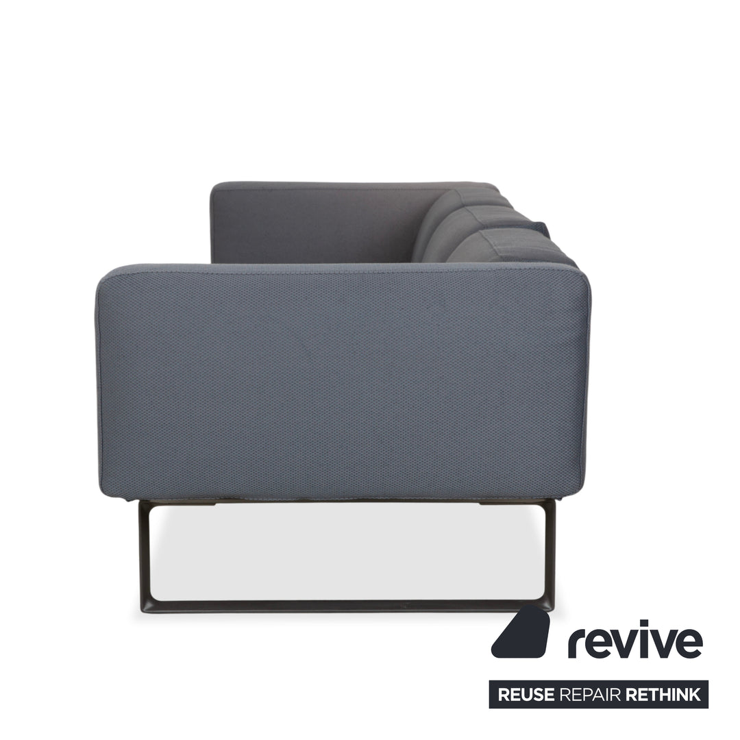 Canapé quatre places Cassina 8 en tissu bleu-gris