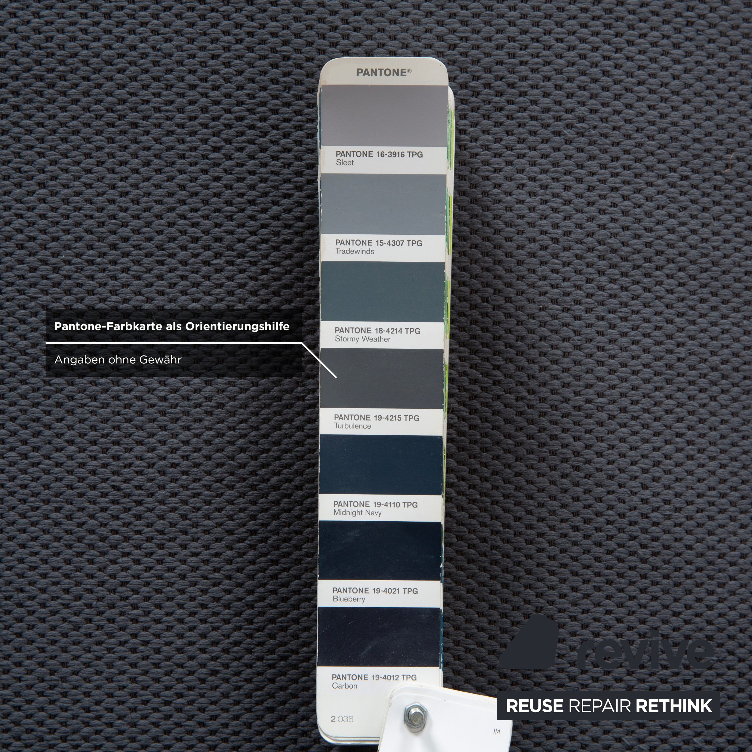 Cassina 8 Stoff Viersitzer Blau Grau Sofa Couch