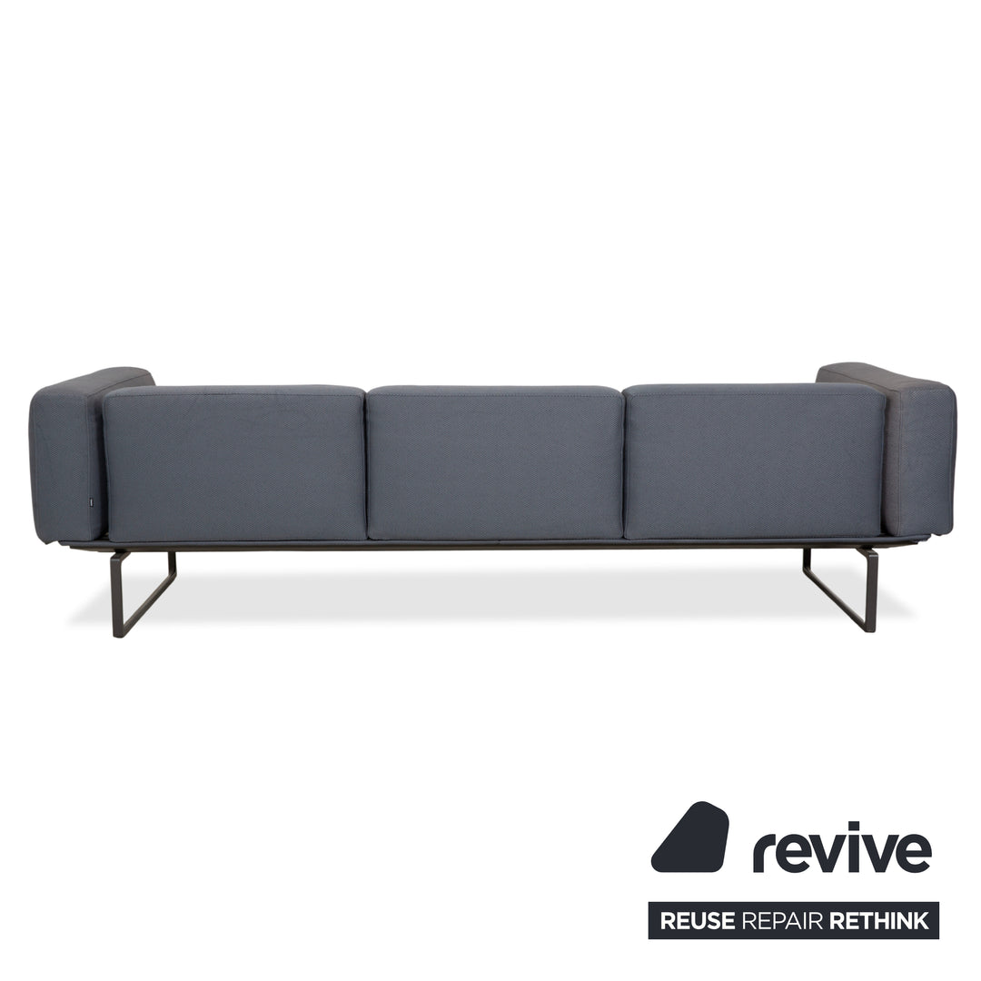 Cassina 8 Stoff Viersitzer Blau Grau Sofa Couch