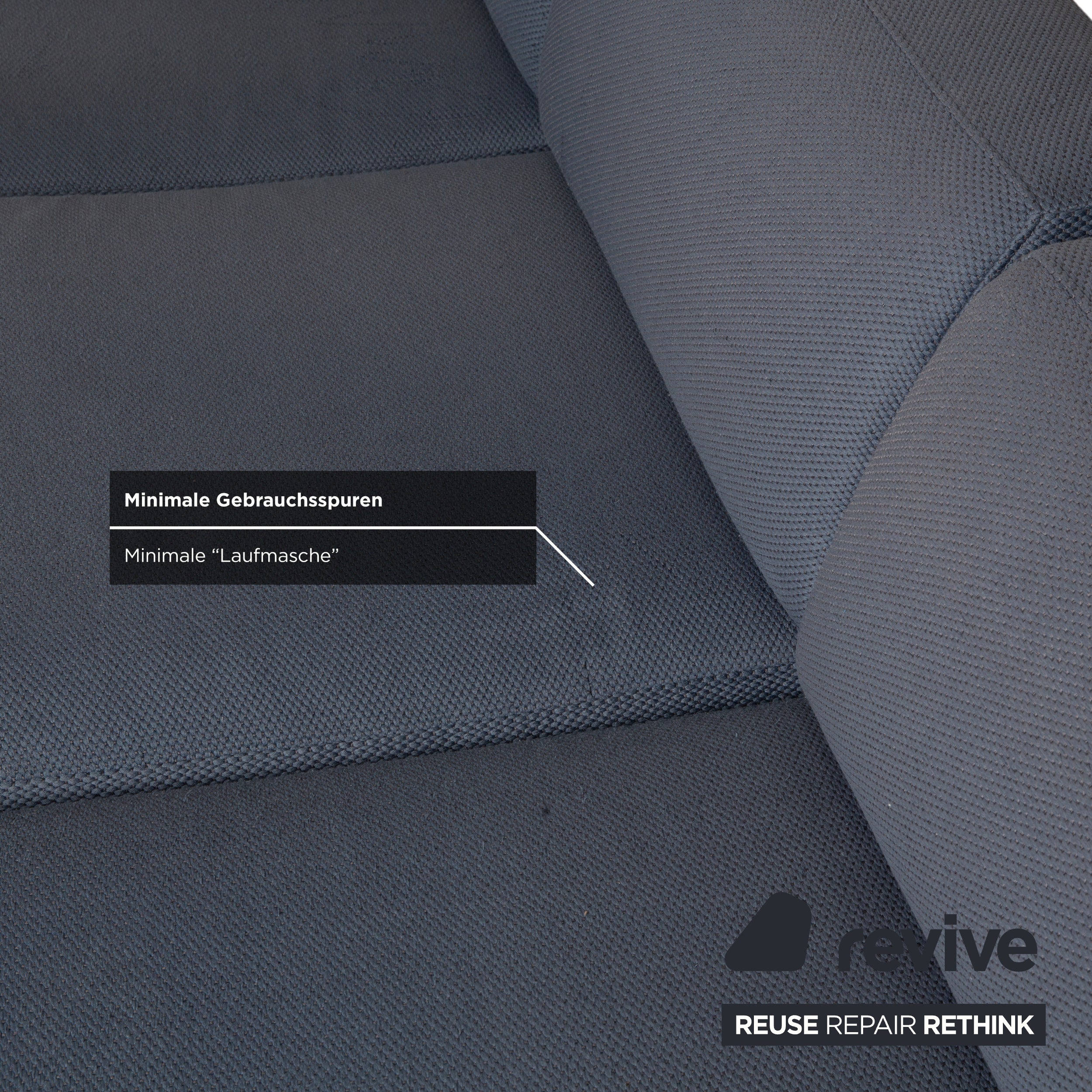 Cassina 8 Stoff Viersitzer Blau Grau Sofa Couch