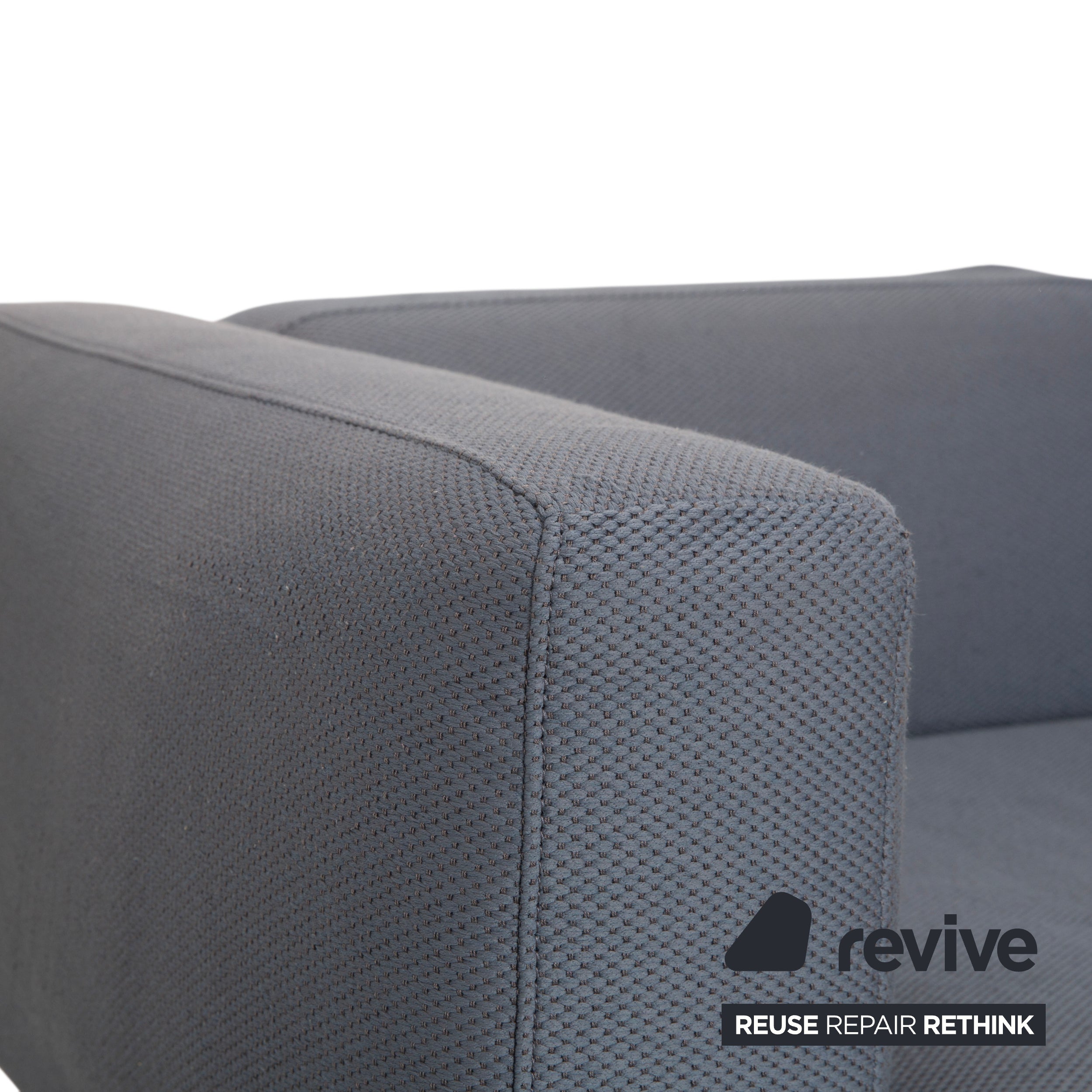 Cassina 8 Stoff Viersitzer Blau Grau Sofa Couch