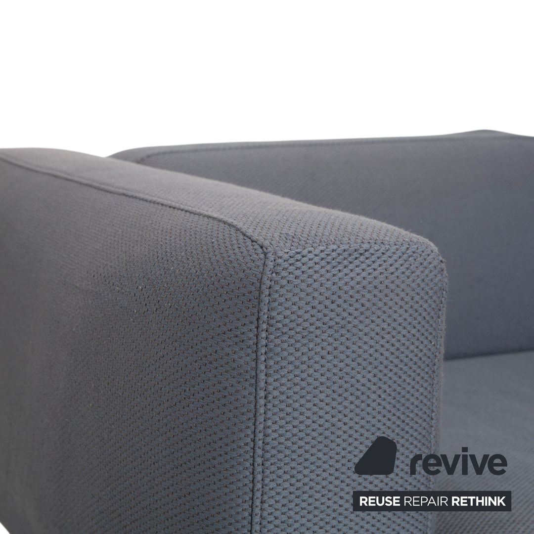 Cassina 8 Stoff Viersitzer Blau Grau Sofa Couch