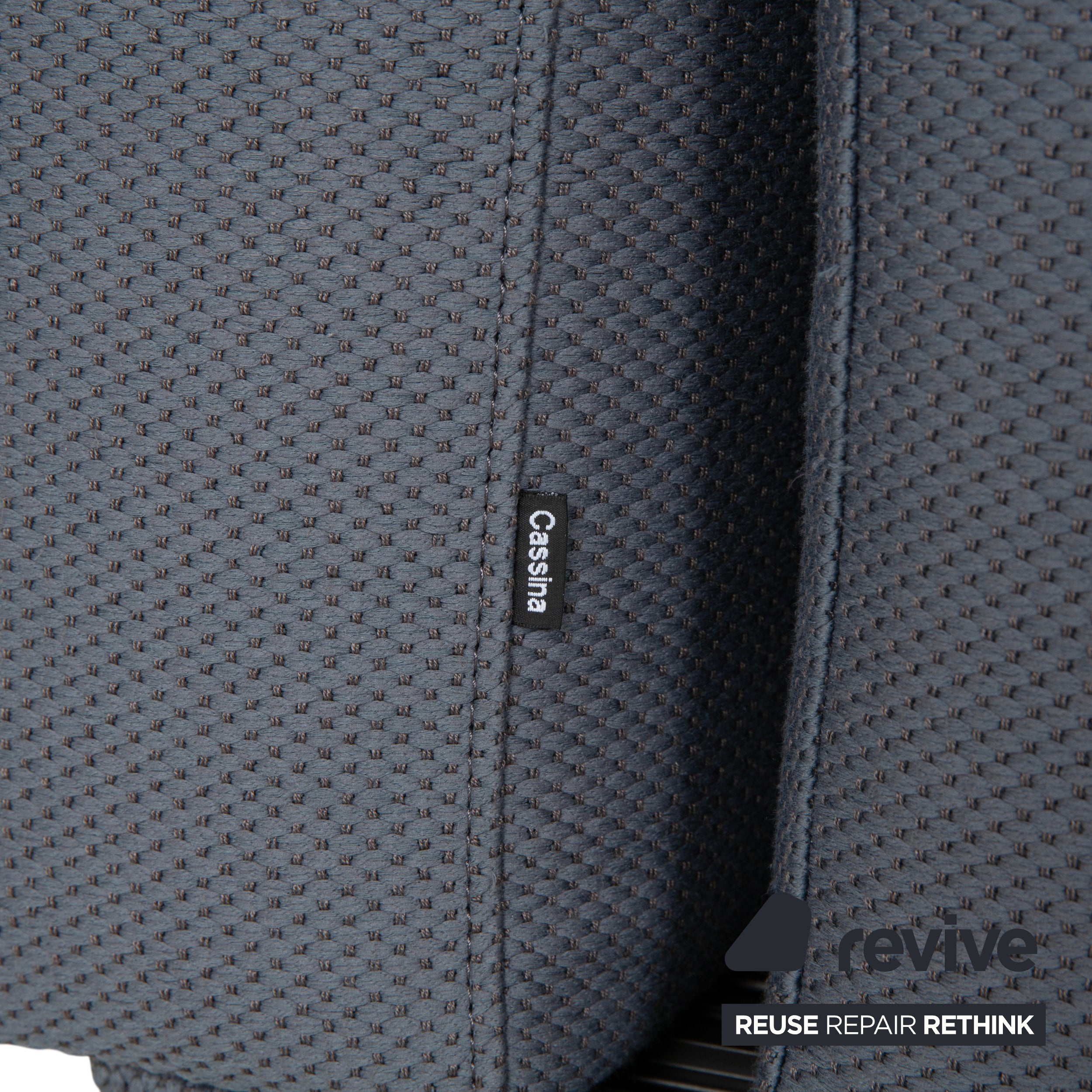 Cassina 8 Stoff Viersitzer Blau Grau Sofa Couch