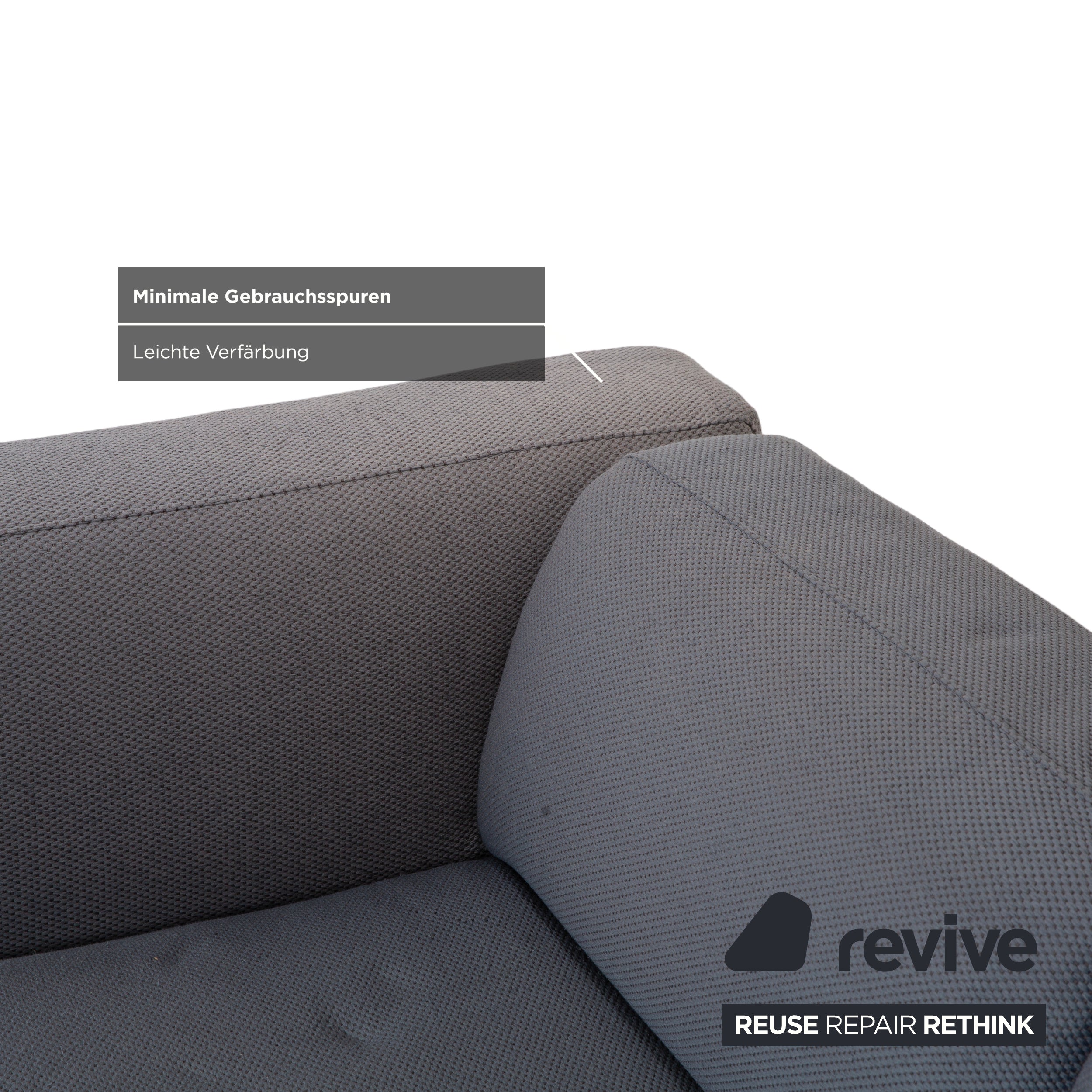 Cassina 8 Stoff Viersitzer Blau Grau Sofa Couch