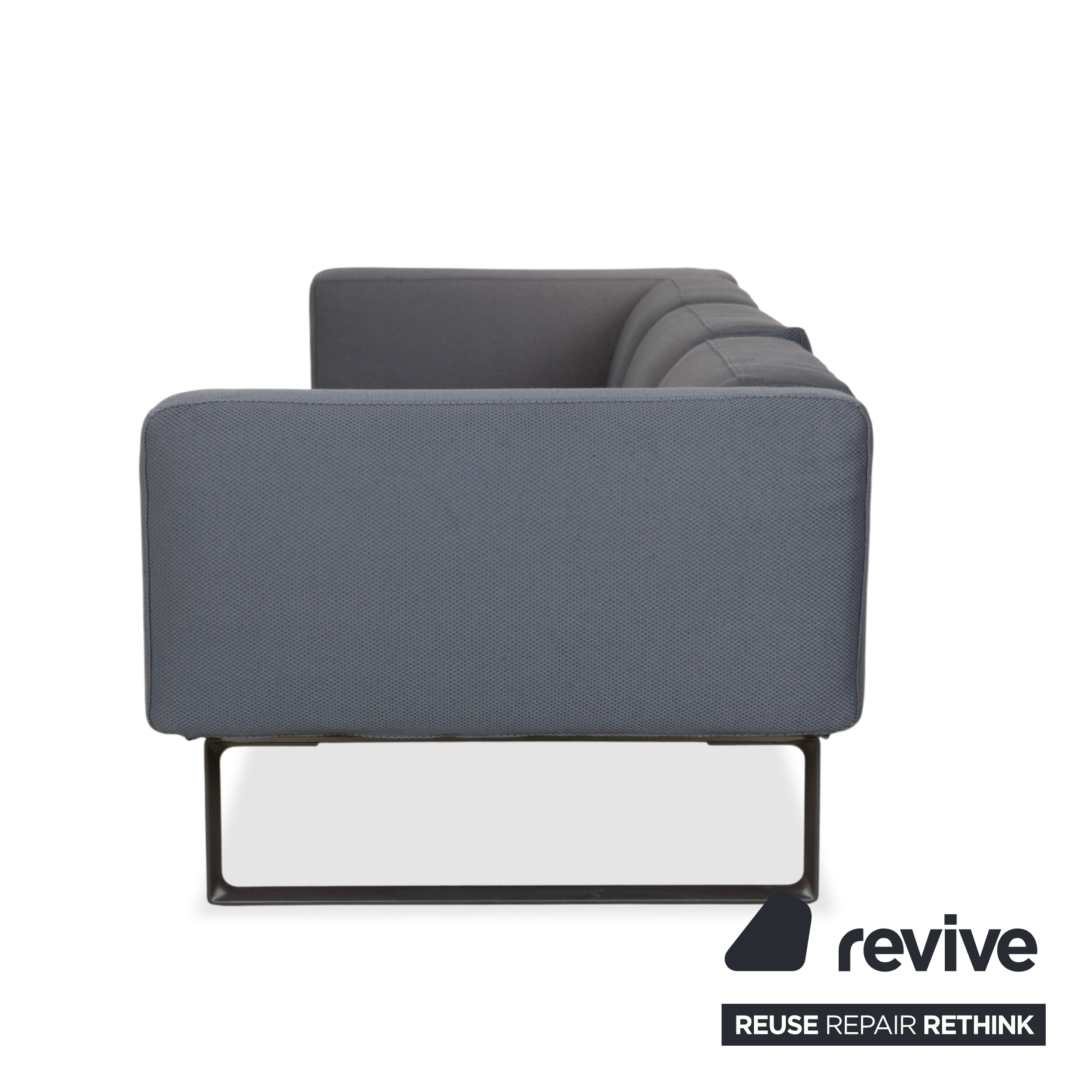 Cassina 8 Stoff Viersitzer Blau Grau Sofa Couch