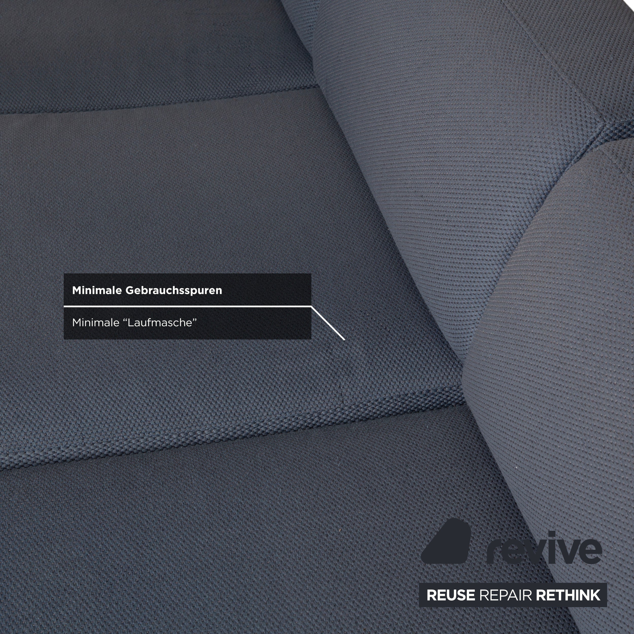 Cassina 8 Stoff Viersitzer Blau Grau Sofa Couch