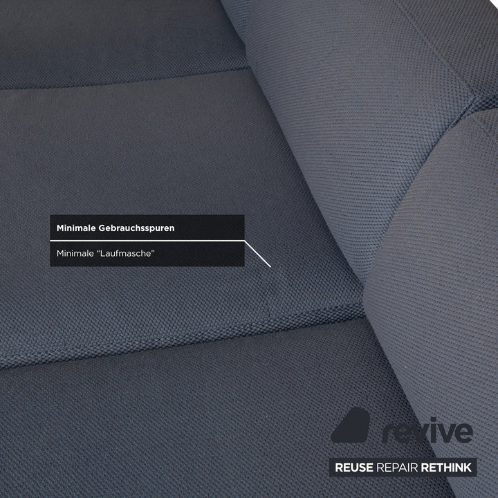 Canapé quatre places Cassina 8 en tissu bleu-gris