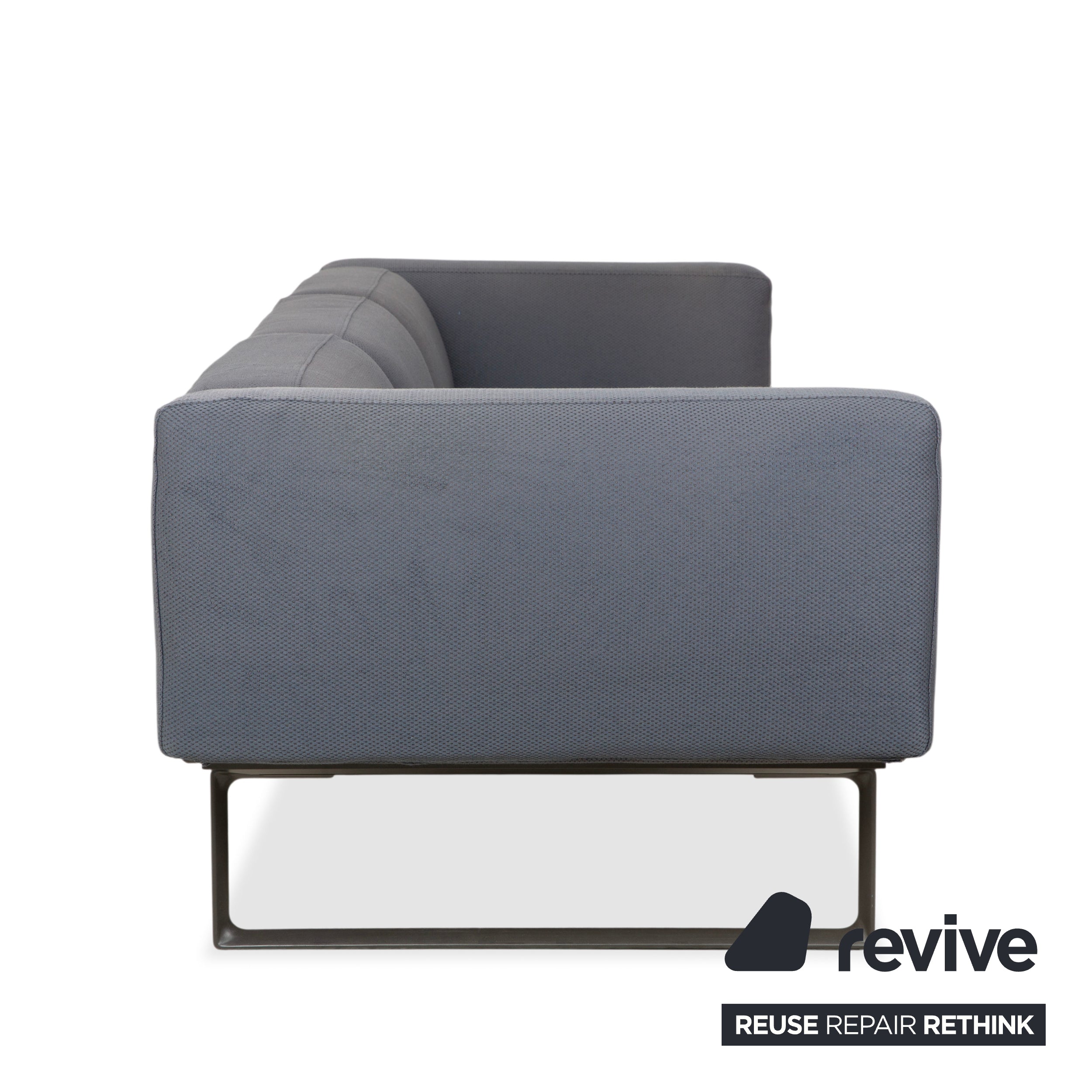 Canapé quatre places Cassina 8 en tissu bleu-gris