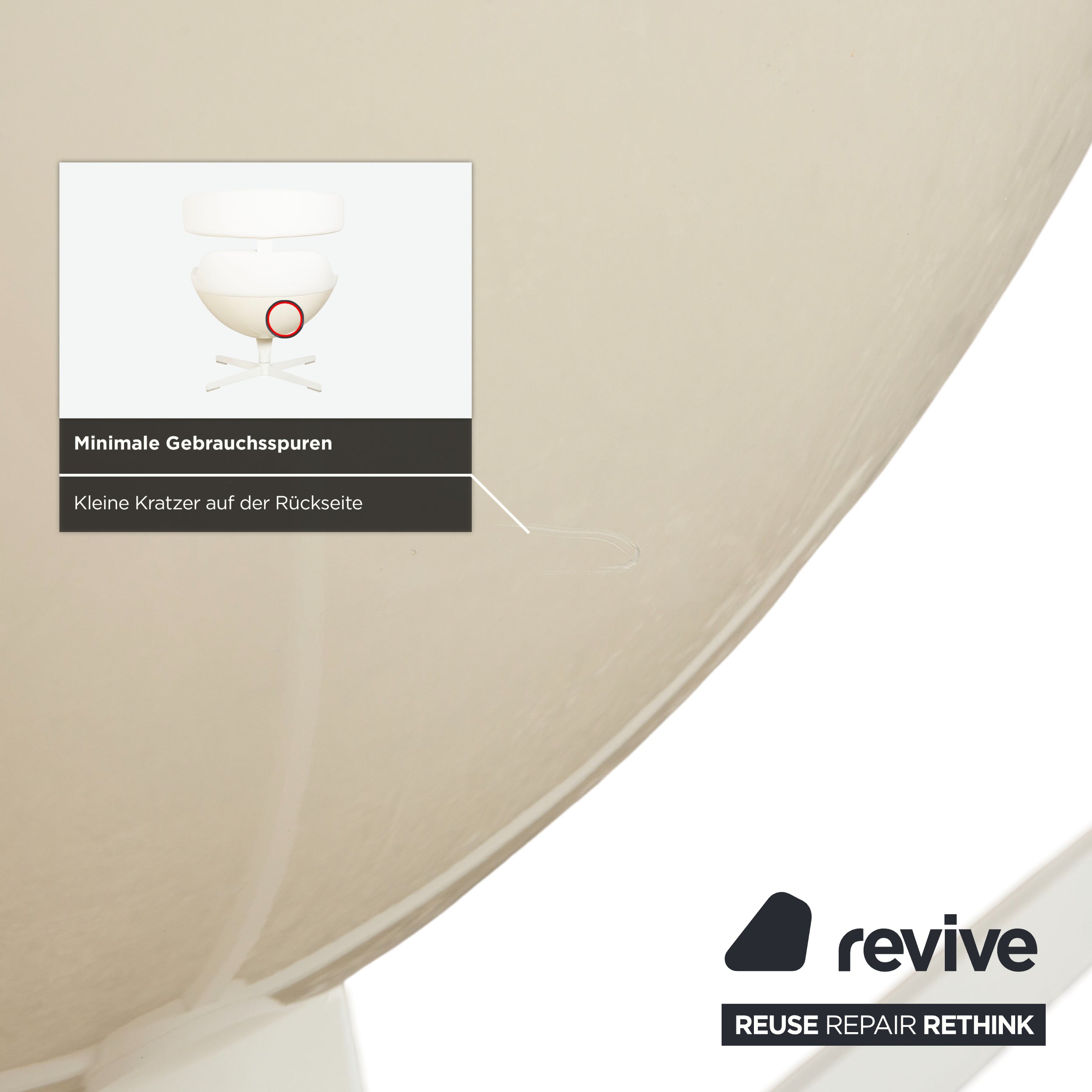 Fauteuil en cuir Cassina Auckland, couleur crème, à commande manuelle, avec repose-pieds.