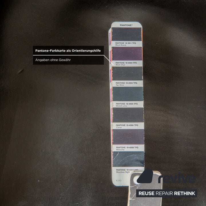 Cassina Cab 414 Leder Sessel Stuhl Schwarz Kernleder