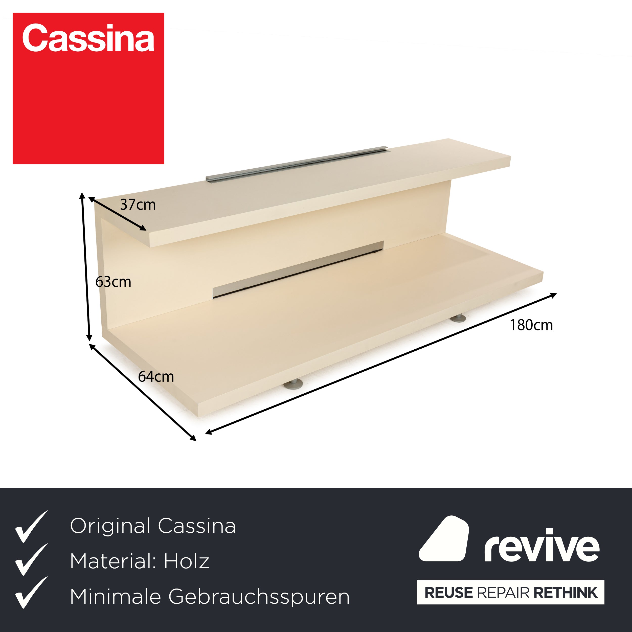Cassina wooden sideboard cream