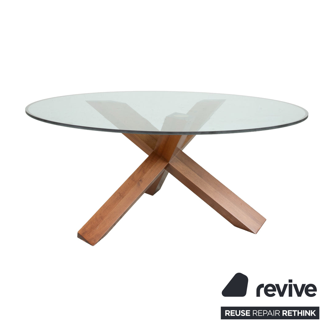 Cassina LA ROTONDA 452 Glas Holz Esstisch Braun Esszimmer