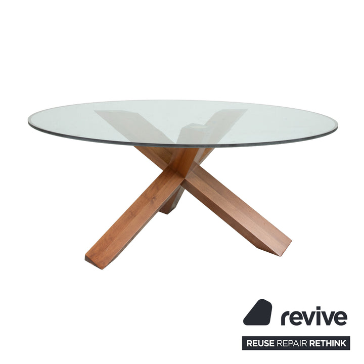 Cassina LA ROTONDA 452 Glas Holz Esstisch Braun Esszimmer