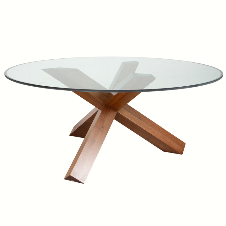 Cassina LA ROTONDA 452 Glas Holz Esstisch Braun Esszimmer