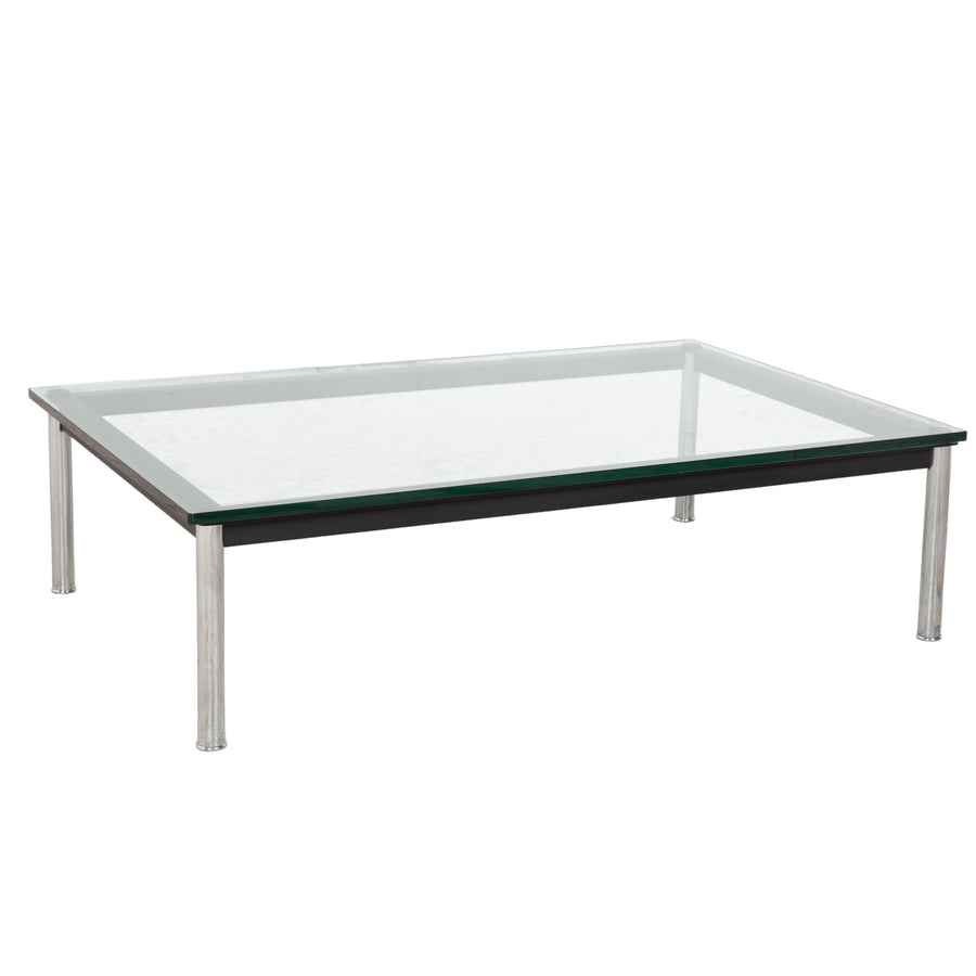 Cassina LC 10-P Glas Chrom Couchtisch Silber Schwarz Bauhaus