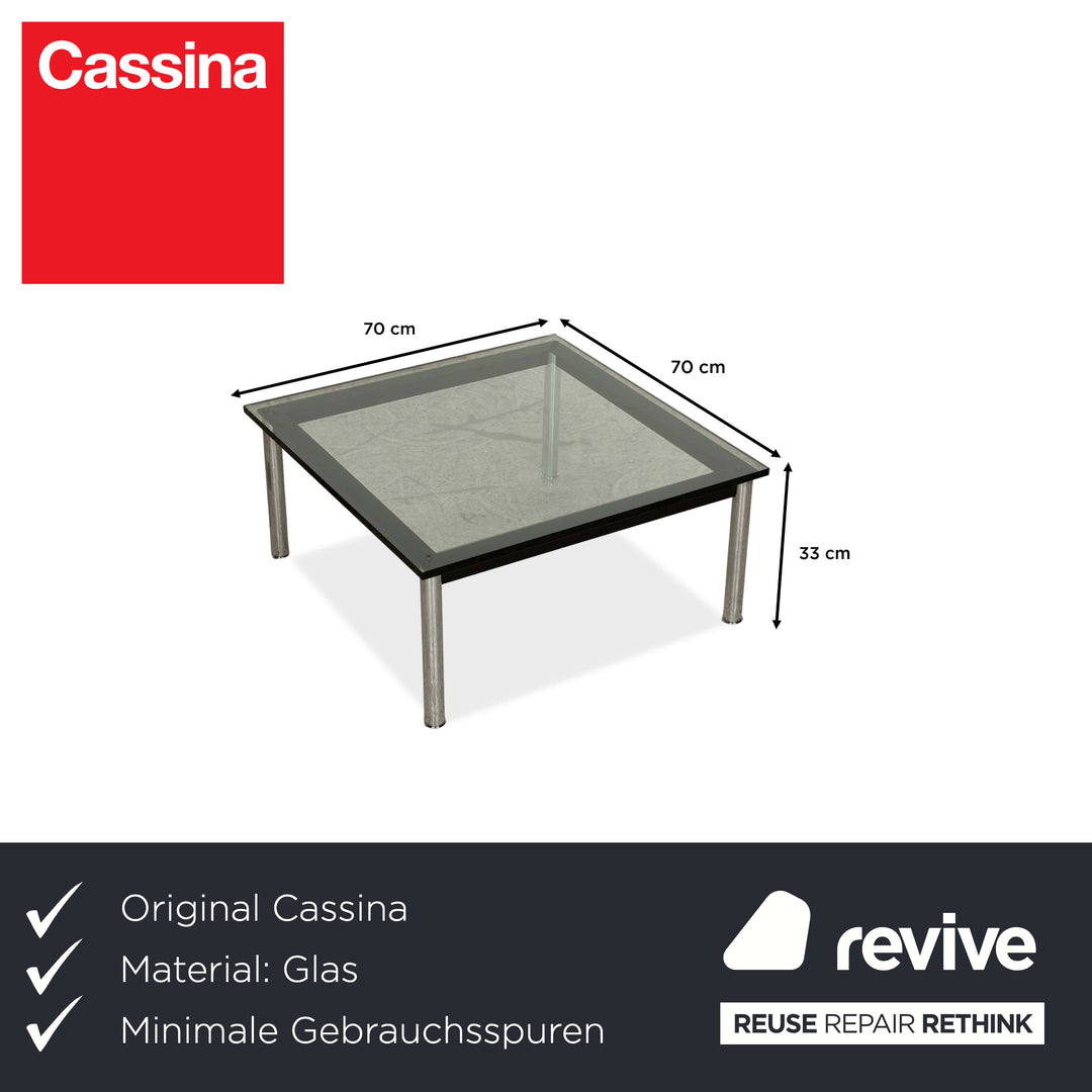Cassina LC-10 P Glas Couchtisch Schwarz